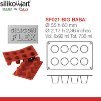8 Forme Silikomart Classic Stampo Baba In Silicone