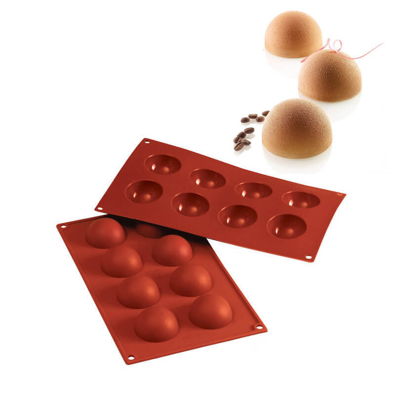 8 Forme Silikomart Classic Stampo Semisfera In Silicone