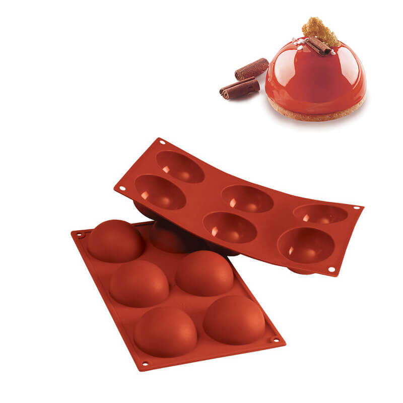 6 Forme Silikomart Classic Stampo Semisfera In Silicone