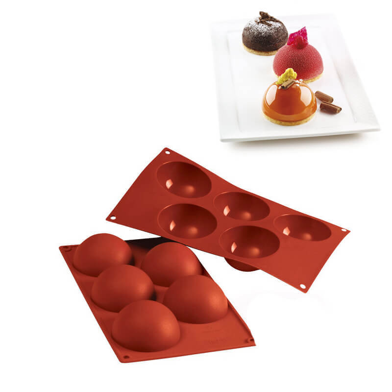 5 Forme Silikomart Classic Stampo Semisfera In Silicone