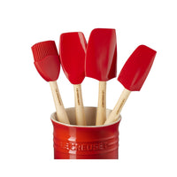 Le Creuset Craft Evolution Set Spatole Cucina In Silicone Con Contenitore In Gres Vetrificato Set 5 Pz