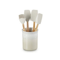 Le Creuset Craft Evolution Set Spatole Cucina In Silicone Con Contenitore In Gres Vetrificato Set 5 Pz