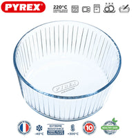 21 Cm Pyrex Bake And Enjoy Stampo Souffle Rotondo In Vetro Borosilicato