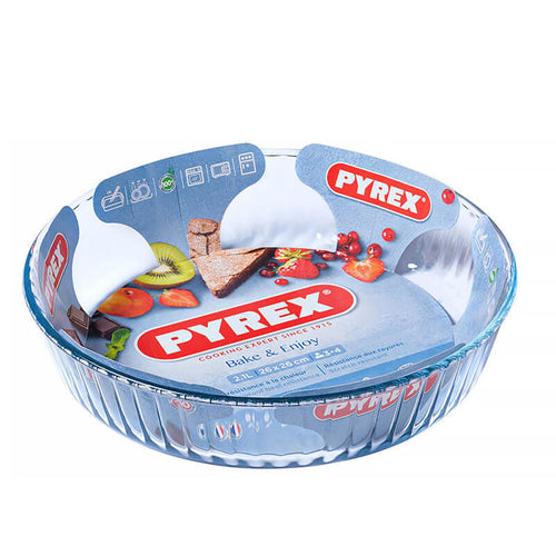26 Cm Pyrex Cook And Freeze Tortiera Rotondo In Vetro Borosilicato