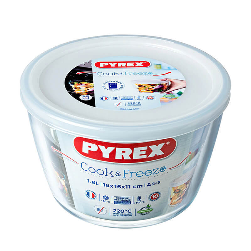 Pyrex Cook And Freeze Contenitore Per Alimentirotondo In Vetro Borosilicato