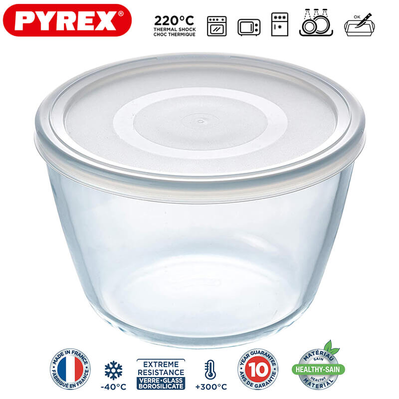 Pyrex Cook And Freeze Contenitore Per Alimentirotondo In Vetro Borosilicato