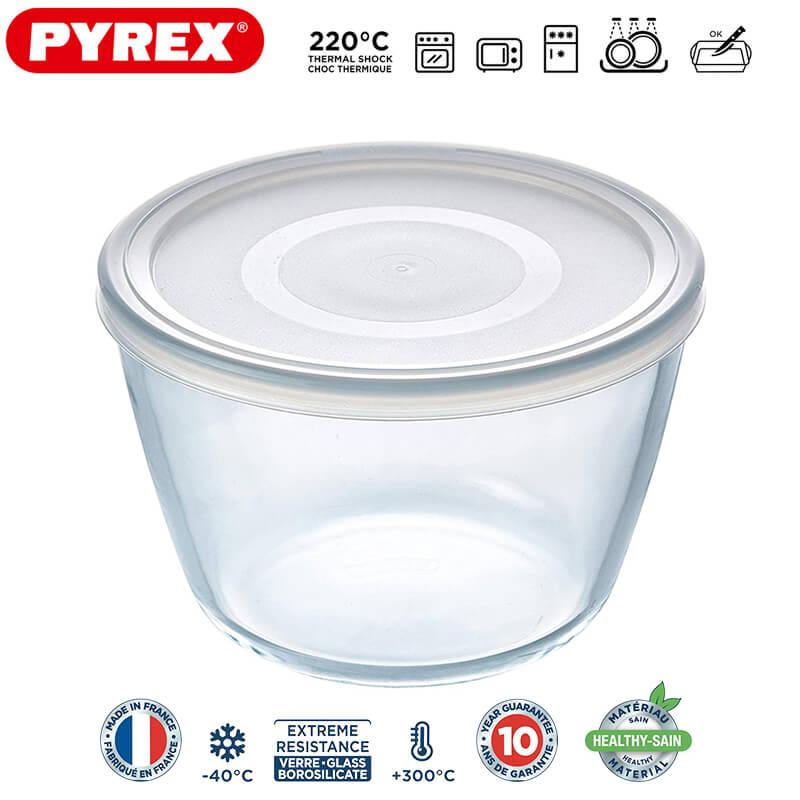 Pyrex Cook And Freeze Contenitore Per Alimentirotondo In Vetro Borosilicato
