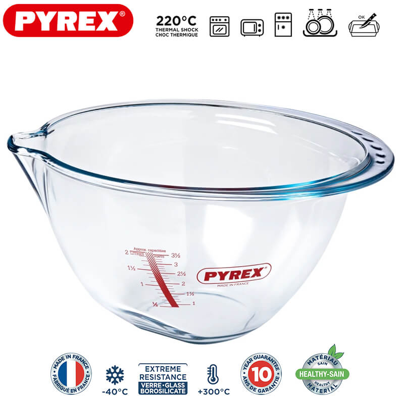 420 Cl Pyrex Classic Coppa Graduata Rotonda In Vetro Borosilicato