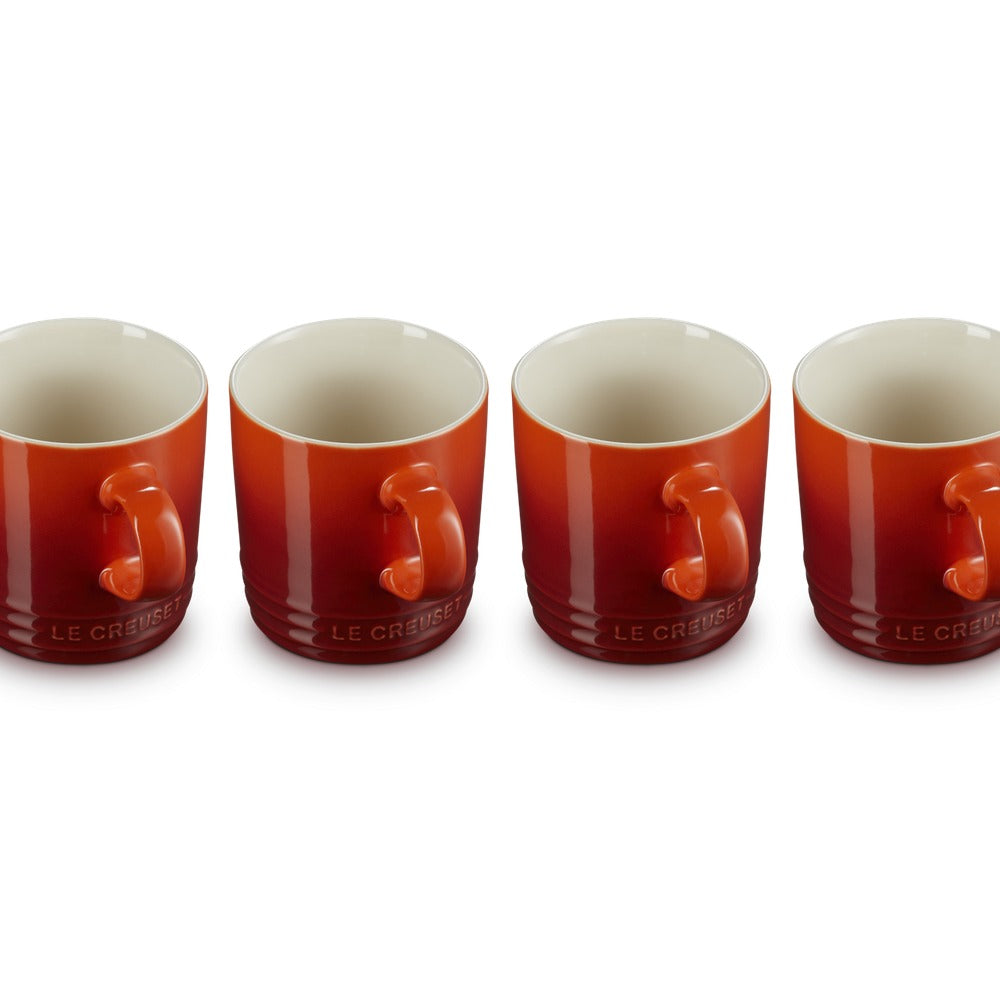 35 cl - Le Creuset London Tazza Mug In Gres Vetrificato Set 4 Pz