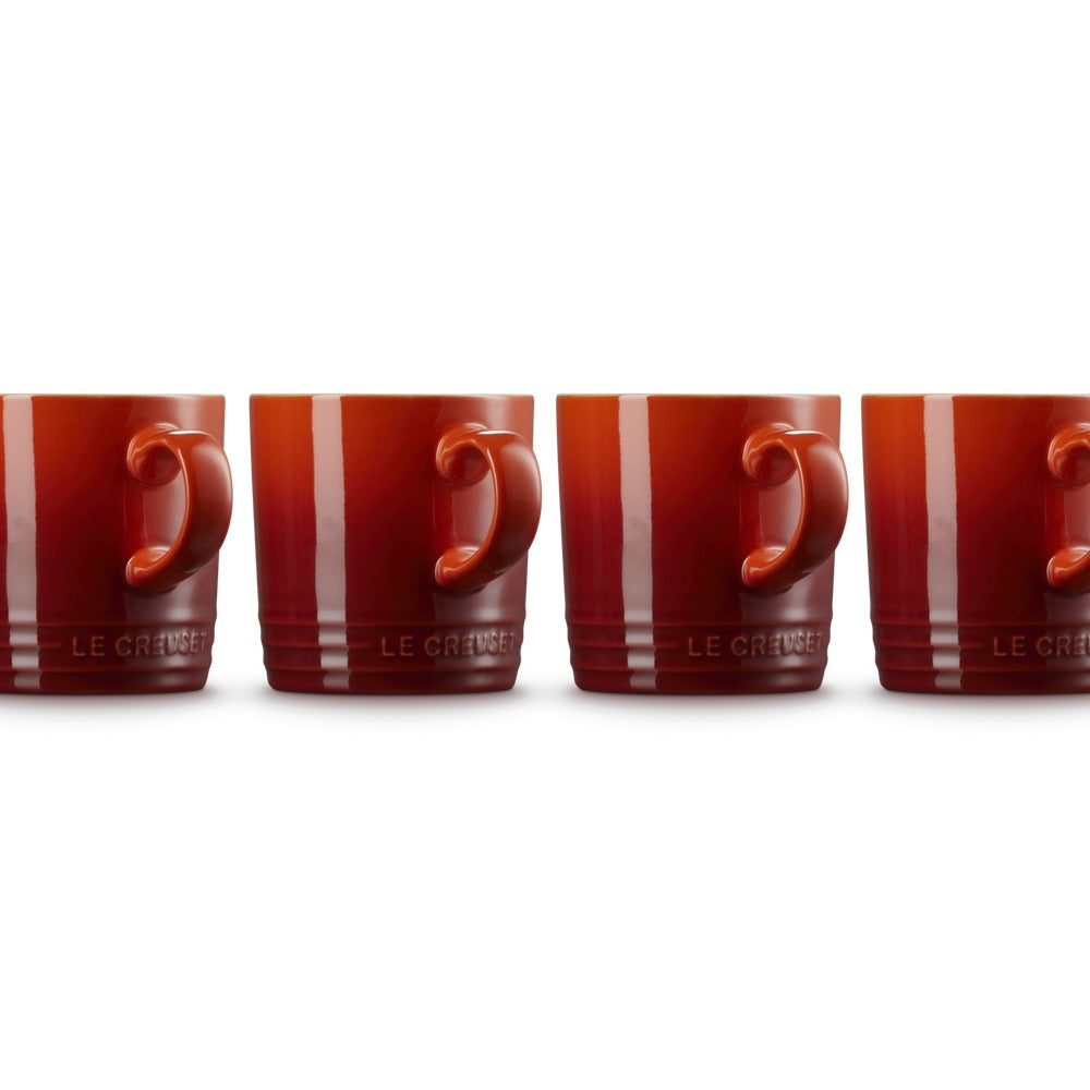 35 cl - Le Creuset London Tazza Mug In Gres Vetrificato Set 4 Pz
