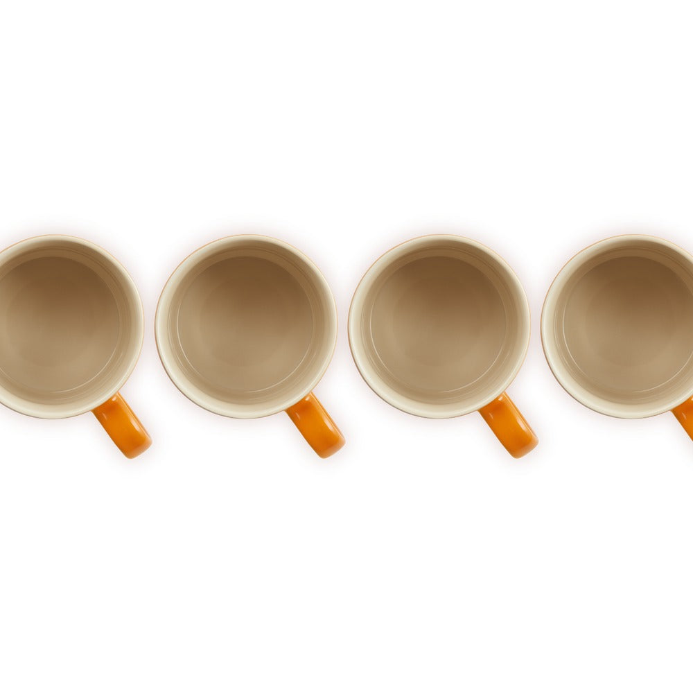 35 cl - Le Creuset London Tazza Mug In Gres Vetrificato Set 4 Pz
