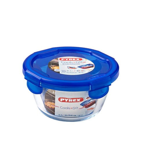 Pyrex Cook And Go Contenitore Per Alimenti Ermetico Rotondo In Vetro Borosilicato