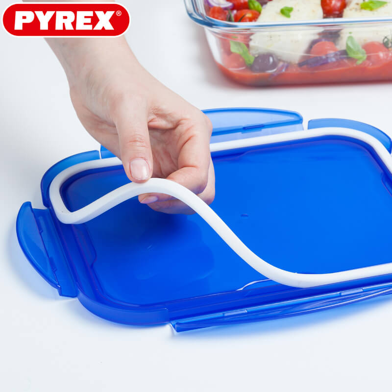 Pyrex Cook And Go Contenitore Per Alimenti Ermetico Quadrato In Vetro Borosilicato
