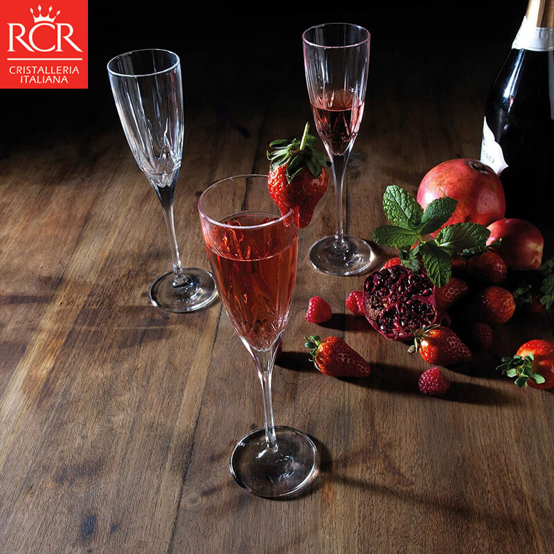 15 Cl Rcr Rcr Chic Calice Flute In Vetro Set 6 Pezzi