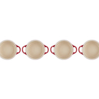 10 cm - Mini Cocotte Rundes Gusseisen-Kochtopf - Set 4 Stk