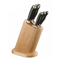 Pintinox Professionali Ceppo Coltello In Acciaio Inox Legno