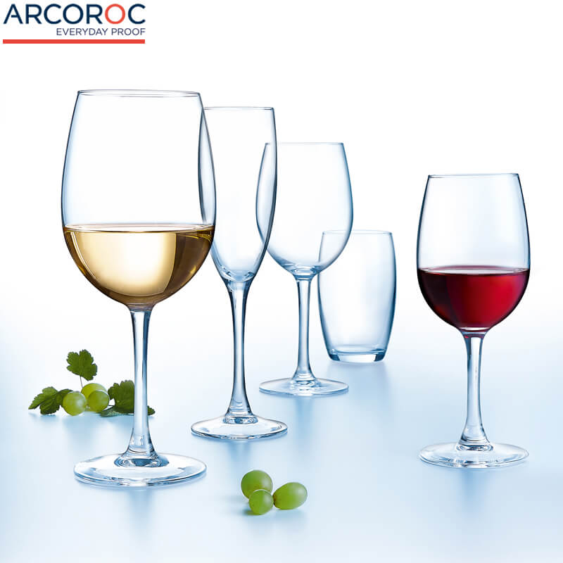 48 Cl Arcoroc Vina Calice Vino Bianco Cabernet In Vetro Set 6 Pezzi