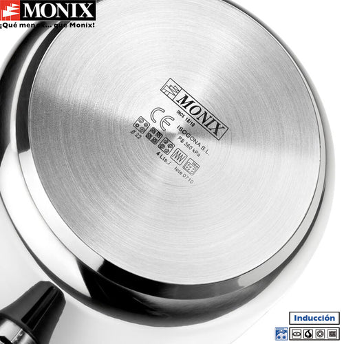 6 Litri Monix Quick Pentola A Pressione In Acciaio Inox