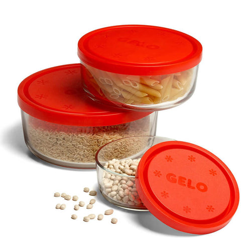 Bormioli Rocco Gelo Set Contenitori Per Alimenti In Vetro Set 3 Pz