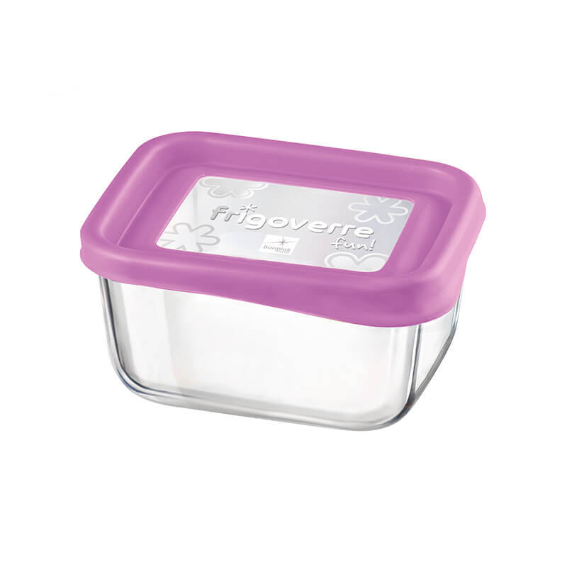 13X10 Cm Bormioli Rocco Frigoverre Fun Contenitore Per Alimenti Rettangolare In Vetro