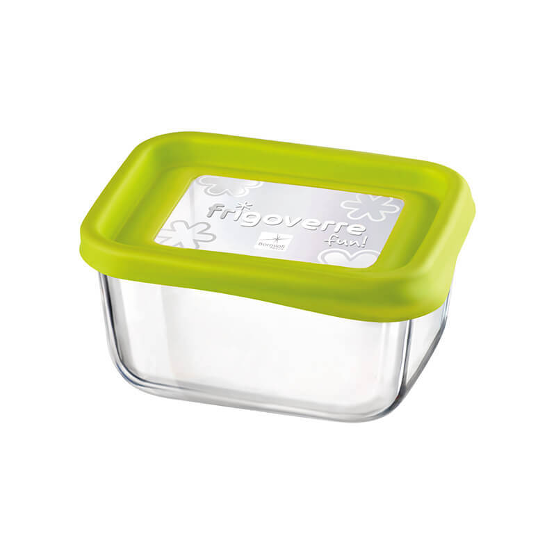 13X10 Cm Bormioli Rocco Frigoverre Fun Contenitore Per Alimenti Rettangolare In Vetro