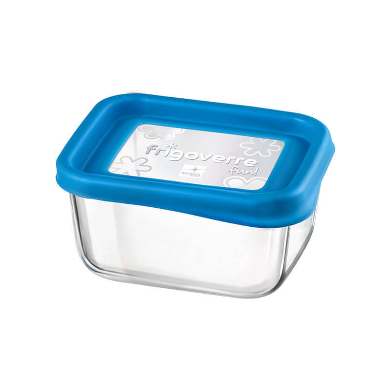 13X10 Cm Bormioli Rocco Frigoverre Fun Contenitore Per Alimenti Rettangolare In Vetro