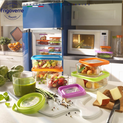21X13 Cm Bormioli Rocco Frigoverre Fun Contenitore Per Alimenti Rettangolare In Vetro