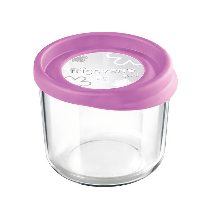 12 Cm Bormioli Rocco Frigoverre Fun Contenitore Per Alimenti Rotondo In Vetro