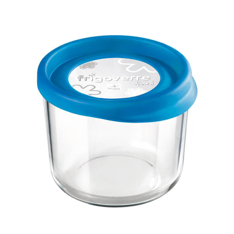 12 Cm Bormioli Rocco Frigoverre Fun Contenitore Per Alimenti Rotondo In Vetro