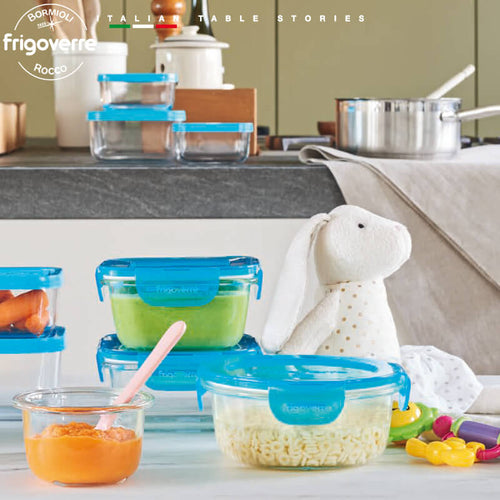 10X7 Cm Bormioli Rocco Frigoverre Classic Contenitore Per Alimenti Rettangolare Set 3 Pz