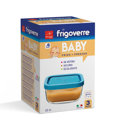 10X7 Cm Bormioli Rocco Frigoverre Classic Contenitore Per Alimenti Rettangolare Set 3 Pz