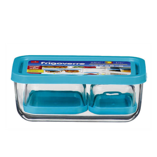 Bormioli Rocco Frigoverre Classic Contenitore Per Alimenti Rettangolare Set 3 Pz