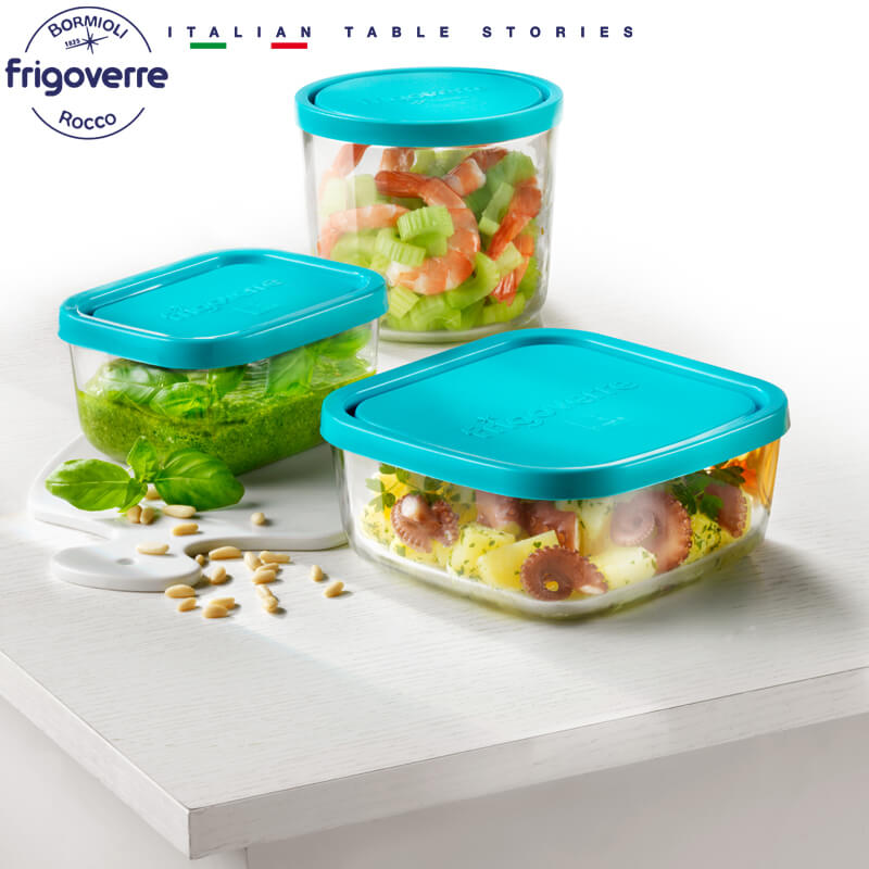 13X10 Cm Bormioli Rocco Frigoverre Classic Contenitore Per Alimenti Rettangolare