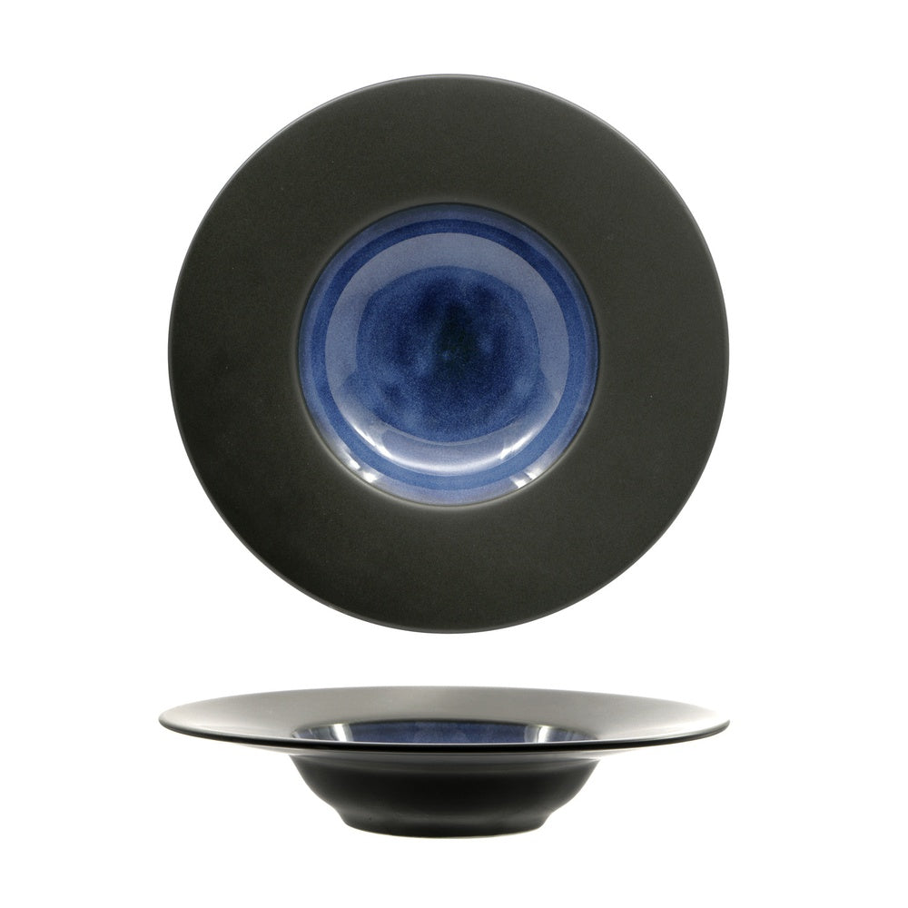 27.2 cm - Madeira Piatto Fondo Pasta Bowl In Porcellana Set 3 Pz