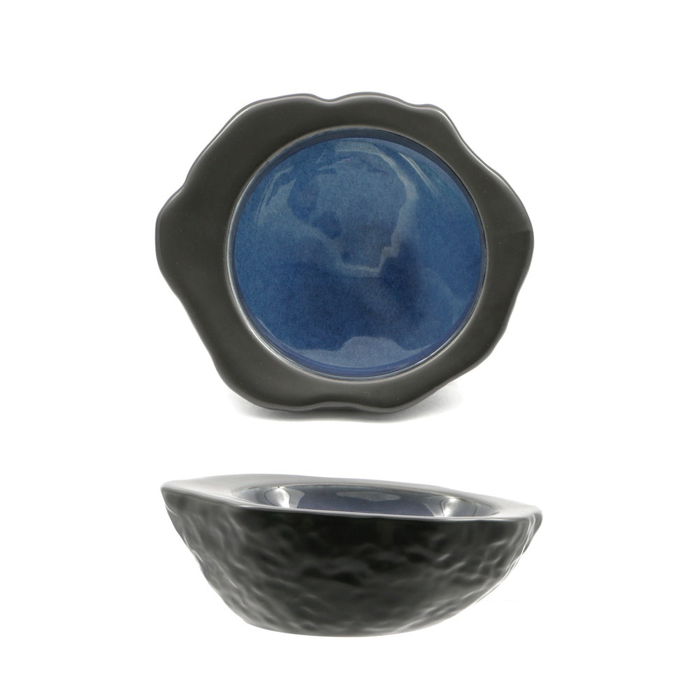 19.5x17.5 cm - Madeira Coppa Effetto Pietra In Porcellana Set 4 Pz