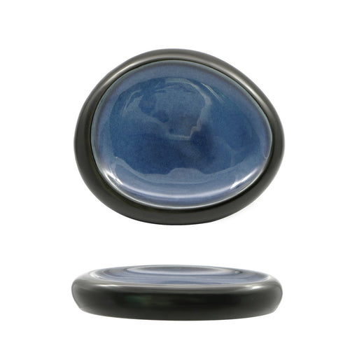 20.6x16 cm - Madeira Piatto Presentazione Alto Ovale In Porcellana Set 6 Pz