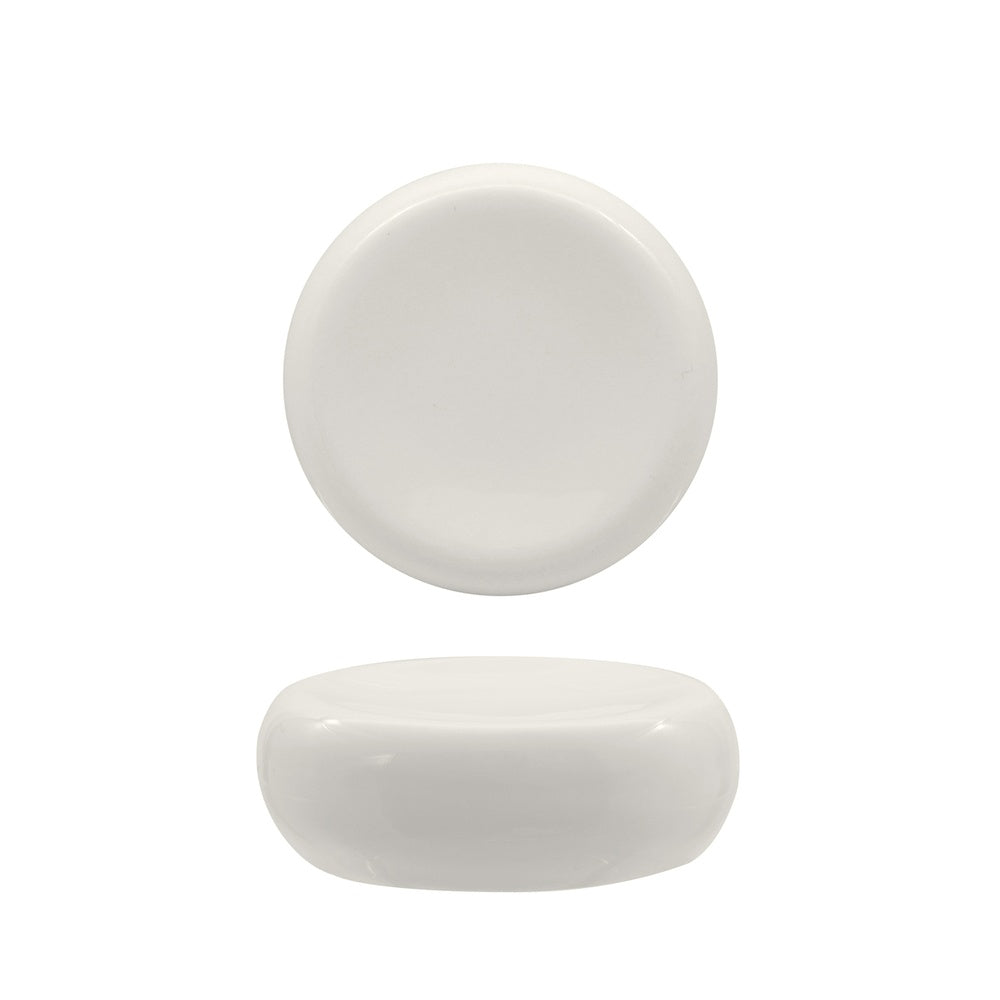 7.6 cm - Selecta Piatto Presentazione Alto Rotondo In Porcellana Set 12 Pz