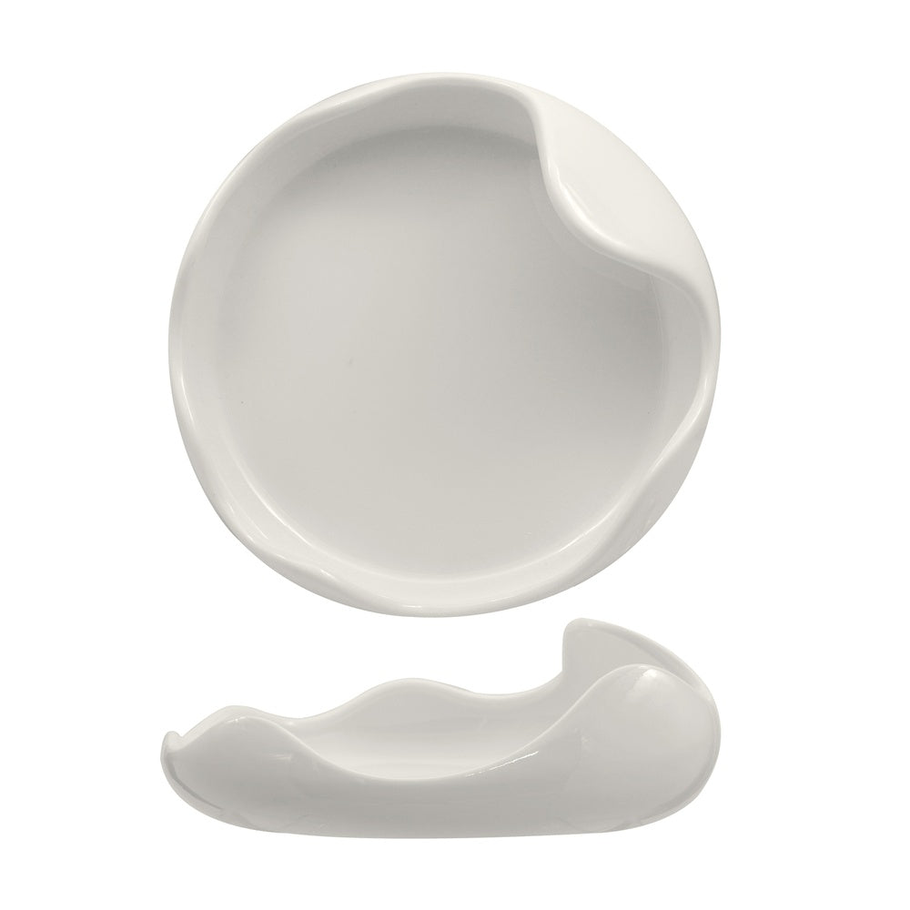 20 cm - Selecta Organico Piatto Presentazione In Porcellana Set 3 Pz