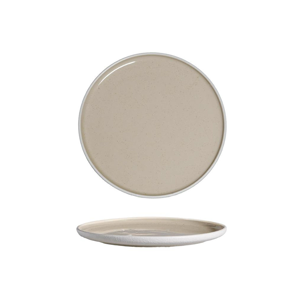 15.5 cm - Alberoshop Sandy Piatto Piano In Stoneware Set 6 Pz