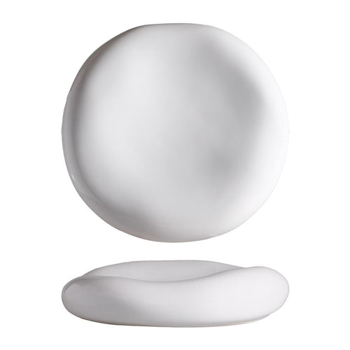 23 cm - Alberoshop Stone Piatto Presentazione Cuscino In Stoneware Set 3 Pz