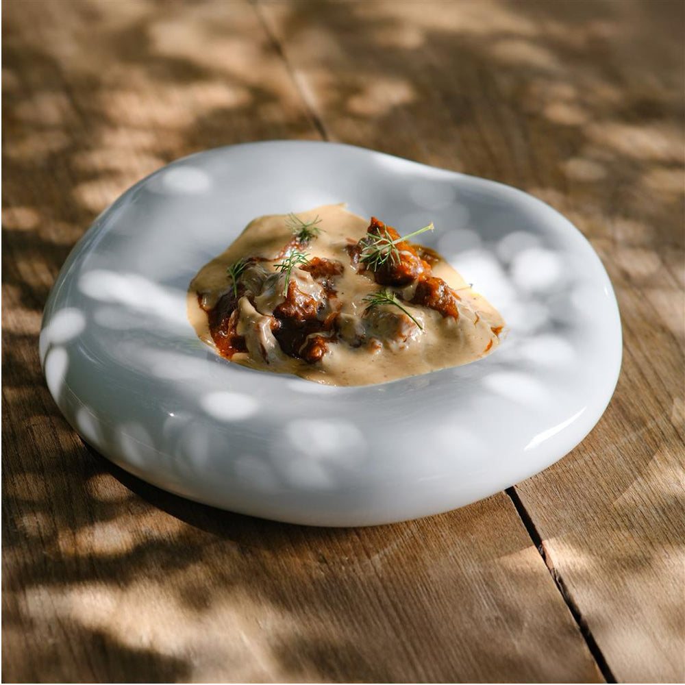 23 cm - Stone Piatto Presentazione Cuscino In Stoneware Set 3 Pz