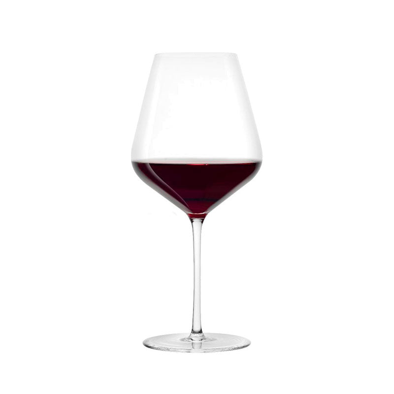 82 Cl Stolzle Lausitz Starlight Calice Vino Rosso Burgundy In Vetro Set 6 Pezzi