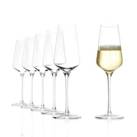 29 Cl Stolzle Lausitz Starlight Calice Flute In Vetro Set 6 Pezzi