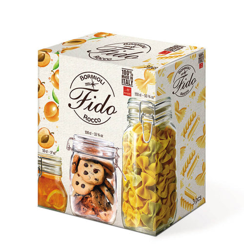 Bormioli Rocco Fido Set Vasetti Ermetici In Vetro Set 3 Pz