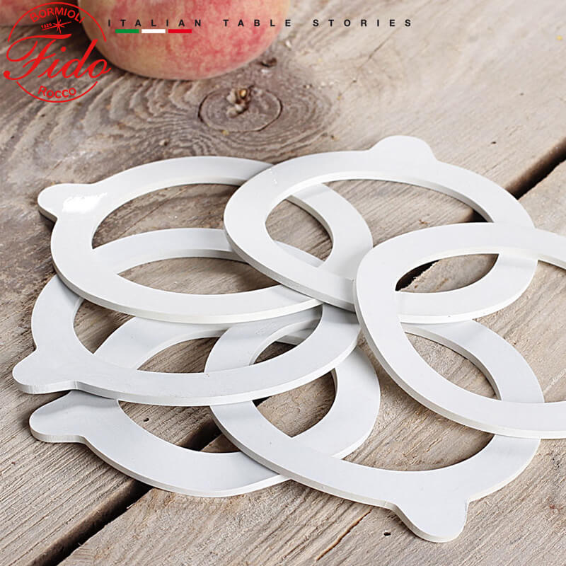 8 Cm Bormioli Rocco Fido Guarnizioni Fido In Vetro Set 6 Pz