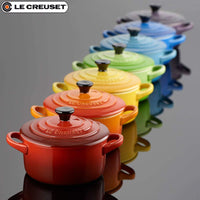 10 Cm Le Creuset Mini Cocotte Casseruola Rotonda In Gres Vetrificato Set 4 Pz