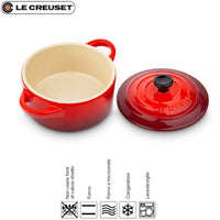 10 Cm Le Creuset Mini Cocotte Casseruola Rotonda In Gres Vetrificato Set 4 Pz
