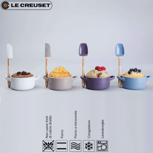 10 Cm Le Creuset Mini Cocotte Casseruola Rotonda In Gres Vetrificato Set 4 Pz