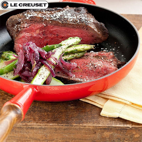 24 Cm Le Creuset Tradition Padella In Ghisa Smaltata Con Manico In Legno