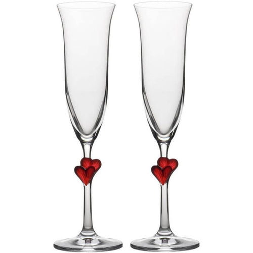 17 5 Cl Stolzle Lausitz L Amour Calice Flute In Vetro Set 2 Pezzi